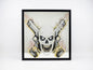 Hand Painted Legendary Gamer Skull with Crossed Pistols 12x12 Mirror | Laser Engraved Outlaw Skull Wall Art