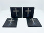 Blooming Cross Slate Coaster Set (4) | Laser Engraved Drink Coasters