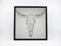 Longhorn Skull 12x12 Mirror | Hand-Finished Laser Engraved Western Cattle Skull Wall Art